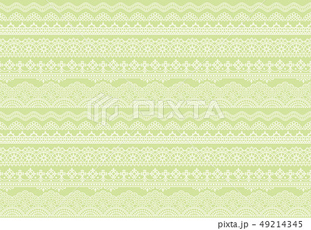 刺繍レース 黄緑 広告背景のイラスト素材