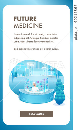 Future Medicine Hospital Digital Reception Desk 49215367