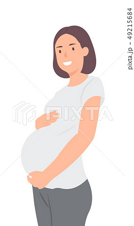 Cartoon people character design pregnant woman Cartoon people character design pregnant woman 49215684
