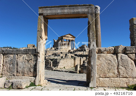 ドゥッガ遺跡　チュニジア　世界遺産　アフリカ 49216710