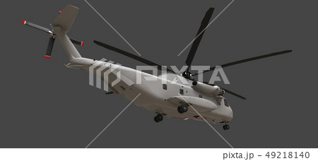 Military transport or rescue helicopter on grey background. 3d illustration. Military transport or rescue helicopter on grey background. 3d illustration. 49218140