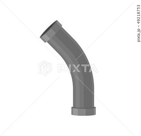 Plastic sewer pipe on a white background. 49218753