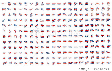 very big collection of vector flags of the Costa Rica 49218754