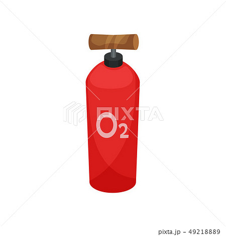 Oxygen Cylinder On White Background Miner Tool のイラスト素材 4921