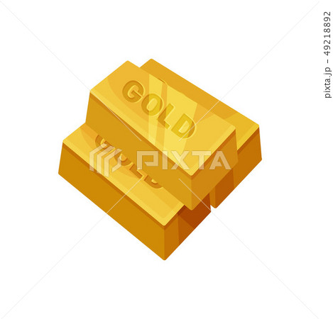 Gold bar on white background. Precious metal. Gold bar on white background. Precious metal. 49218892