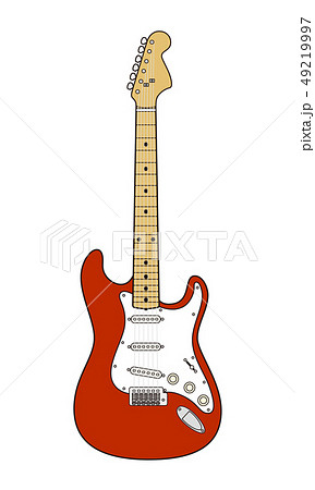 エレキギター Electric Guitar のイラスト素材