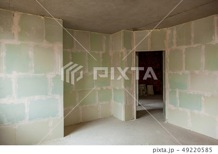 construction site of a brick house 49220585