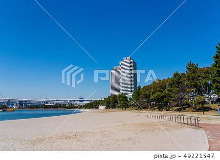 お台場　おだいばビーチからの風景 49221547