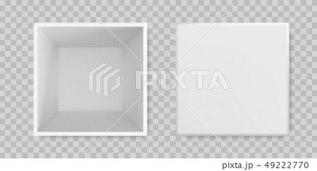 Download White box open mock up 3D model top viewのイラスト素材 [49222770 ...