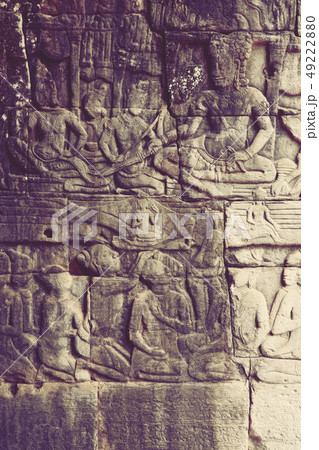 カンボジア・アンコールワットの壁画 カンボジア・アンコールワットの壁画 49222880