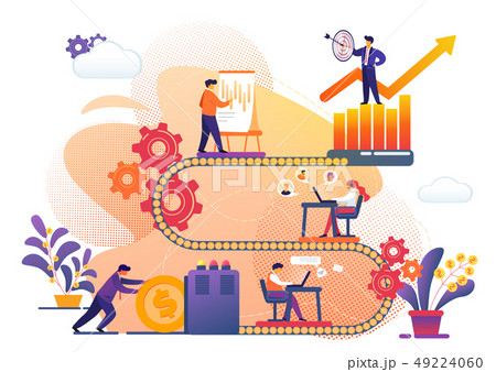 Business Process of Success Archievement Metaphor. 49224060