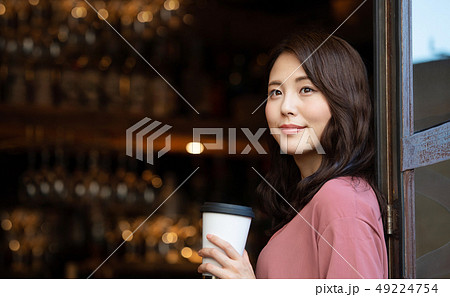 カフェ コーヒー OL ビジネスウーマン カフェ コーヒー OL ビジネスウーマン 49224754