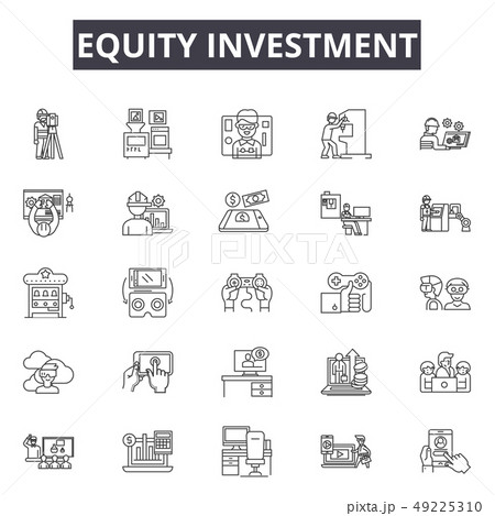 Equity investment line icons for web and mobile design. Editable stroke signs. Equity investment Equity investment line icons for web and mobile design. Editable stroke signs. Equity investment 49225310