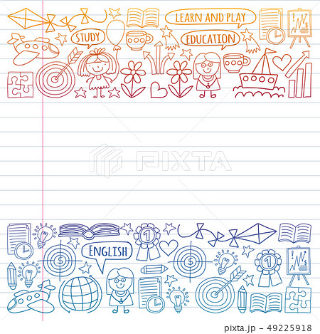 Vector set of learning English language, Vector set of learning English language, 49225918