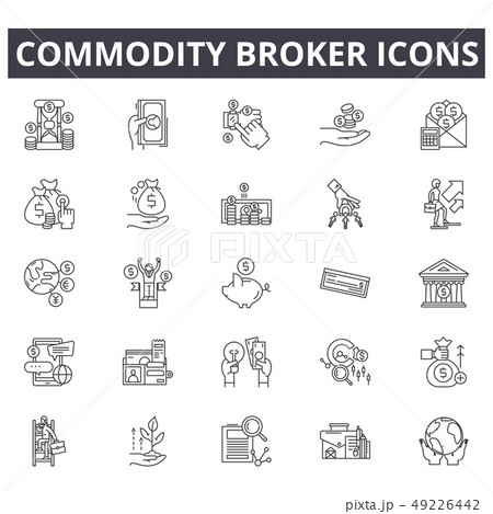 Commodity broker line icons for web and mobile design. Editable stroke signs. Commodity broker Commodity broker line icons for web and mobile design. Editable stroke signs. Commodity broker 49226442