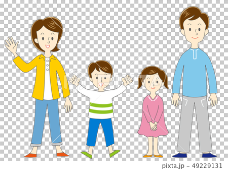 4人家族 イラスト 人物 4人家族 イラスト 人物 49229131