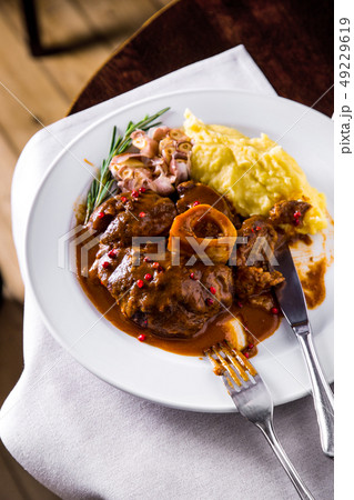 Ossobuco with hummus 49229619