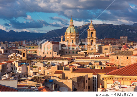 Palermo at sunset, Sicily, Italy Palermo at sunset, Sicily, Italy 49229878