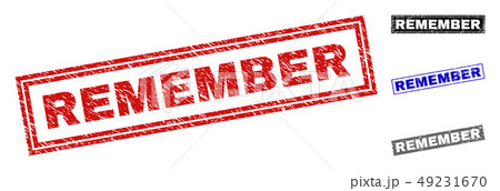 Grunge REMEMBER Textured Rectangle Watermarks Grunge REMEMBER Textured Rectangle Watermarks 49231670