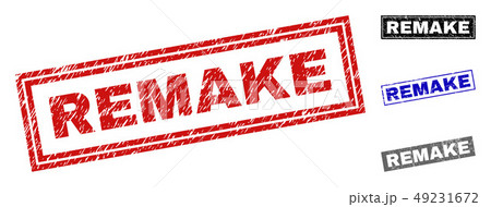 Grunge REMAKE Scratched Rectangle Stamp Seals Grunge REMAKE Scratched Rectangle Stamp Seals 49231672