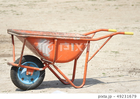 子猫の手押し車 一輪車 ネコ 車 浅型 2才 47リットル 猫車 運搬 手押し 農作業