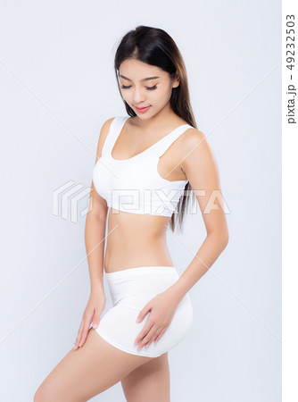 Portrait asian woman smiling beautiful body diet Portrait asian woman smiling beautiful body diet 49232503