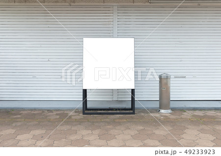 Large blank billboard on a street wall, banners Large blank billboard on a street wall, banners 49233923
