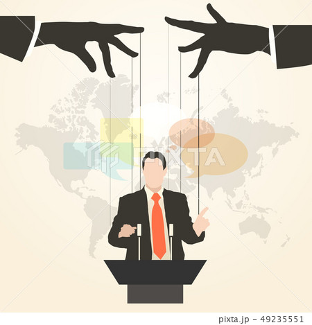 man speaker silhouette puppet man speaker silhouette puppet 49235551