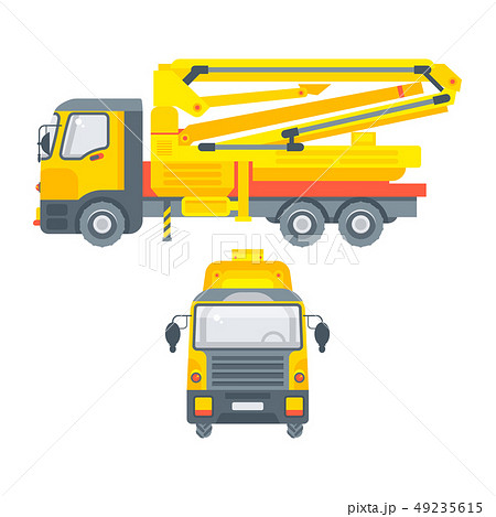 concrete pump side view and front view concrete pump side view and front view 49235615