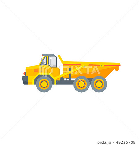 dumper truck illustration side view 49235709