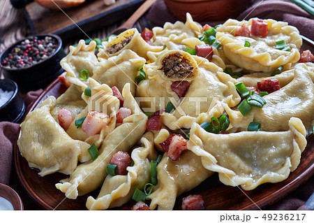 hot pierogies or dumplings with ground liver hot pierogies or dumplings with ground liver 49236217