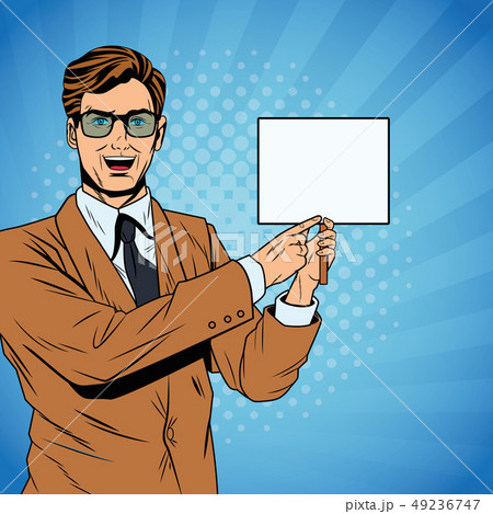 Pop art businessman 49236747