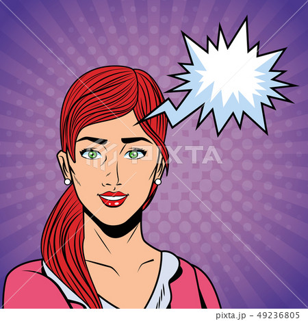 Pop art woman 49236805