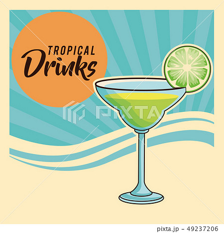 tropical cocktail poster tropical cocktail poster 49237206