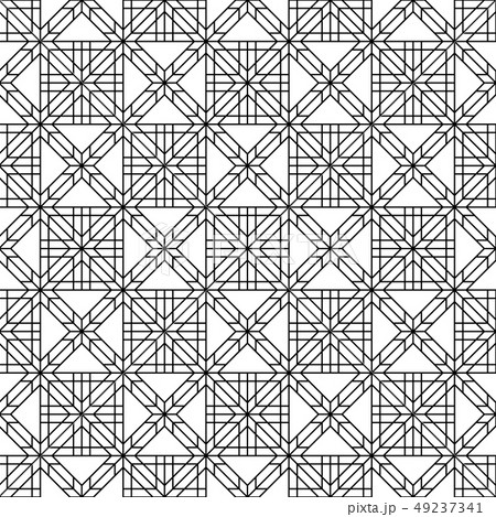 Seamless traditional Japanese geometric ornament Seamless traditional Japanese geometric ornament 49237341