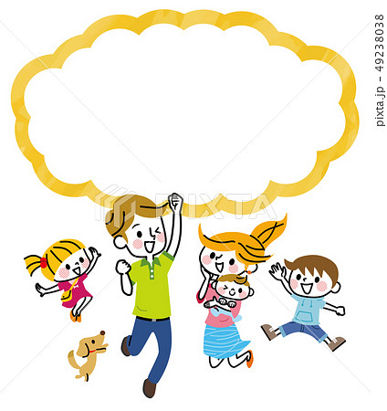 家族 ジャンプ フキダシ 家族 ジャンプ フキダシ 49238038