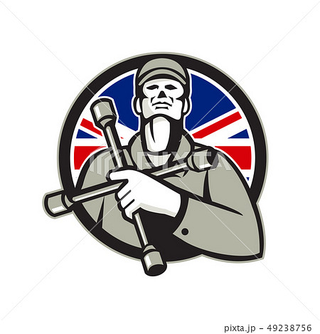 British Tyre Technician Lug Wrench Union Jack Flag 49238756