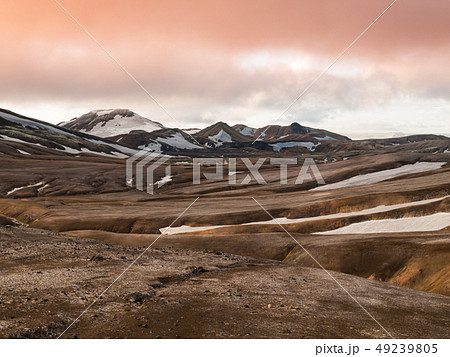 Rainbow mountains with fields of snow Rainbow mountains with fields of snow 49239805