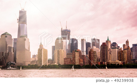 Sailboats sailing the Hudson River Sailboats sailing the Hudson River 49239938