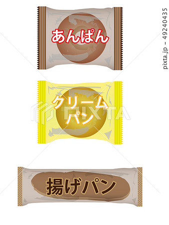 菓子パン各種のイラスト素材