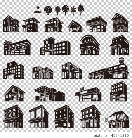 Illustrations of various buildings 49241810