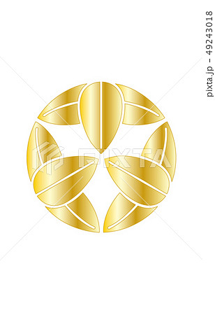 武将家紋金グラデーション竹中重門 武将家紋金グラデーション竹中重門 49243018