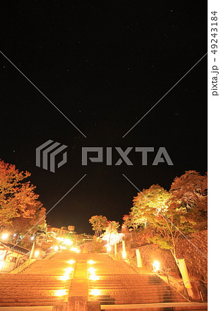 伊香保温泉石段の夜景　星空 49243184