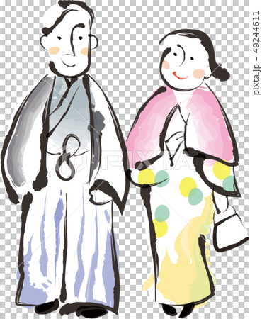 和服男女二人 49244611