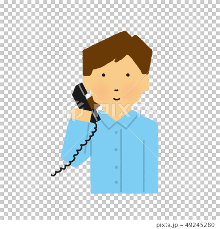 Woman, phone, call, call, landline (simple touch) 49245280