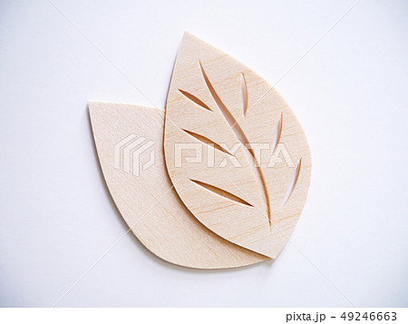leaf symbol logo concept wood cutting illustration 49246663
