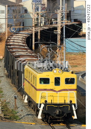 秩父鉄道 デキ502牽引の鉱石貨物列車 秩父鉄道 デキ502牽引の鉱石貨物列車 49247222