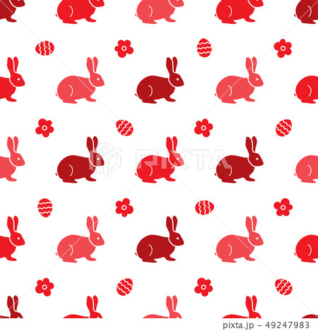 Seamless pattern with Easter Bunny Rabbits, hares Seamless pattern with Easter Bunny Rabbits, hares 49247983