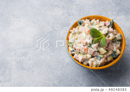 Traditional Russian Christmas and New year salad  49248383