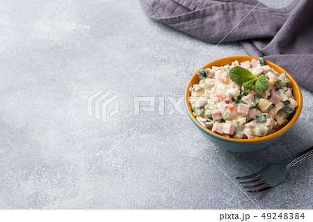 Traditional Russian Christmas and New year salad Traditional Russian Christmas and New year salad 49248384